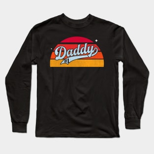 Number One Daddy retro sunset Long Sleeve T-Shirt